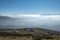 The mountains, the small lake and the sea of clouds