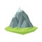 Mountains with snow peaks. Flat vector illustration