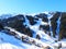 Mountains with snow in winter. Meribel Ski Resort