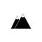 Mountains solid icon, travel tourism