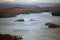 Mountains and Squam Lake in autumn