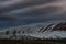 Mountains steppe clouds sky storm sunset