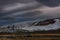 Mountains steppe clouds sky storm sunset