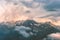 Mountains and stormy clouds Landscape Travel aerial view