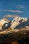 Mountains in Styria Bad Mitterndorf Alps sunset