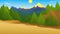 Mountains, summer, nature. landscape Vector drawing.