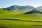 The mountains on the summertid grassland