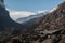 Mountains surrounding Upper Pisang, trekking Annapurna circuit, Nepal