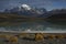 Mountains of Torres del Paine National Park in southern Chile