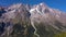 Mountains and Trees. Italian Alps, Italy. Aerial View