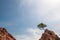 Mountains and trees. Tossa De Mar, Catalonia, Spain. Picturesque coast of Costa Brava.