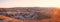 Mountains and valley in the evening during sunset in Cappadocia