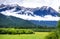 The Mountains and Vermillion Lake at Banff National Park in Alberta Canada