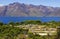 Mountains and Vibrant Blue Lake