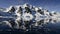 Mountains view in Antarctica