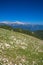 Mountainscape on sunny summer day