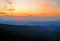 Mountainscape view of sunset in Old mountain & x28;Stara Planina& x29; Serbia