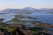 Mountainview over Bronnoysund in Norway