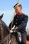 Mounted soldier on horseback