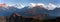 Mounts Everest Lhotse and Makalu, great himalayan range