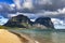 Mounts Lidgbird and Gower from Kings Beach, Lord Howe Island, Australia