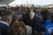 Mourners with President Sergio Mattarella, Amatrice, Italy