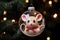 Mouse animal ball christmas illustration AI Generated