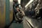 mouse animal on new york city subway underground metro train illustration generative ai