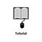 mouse, book tutorial, e-book icon. One of business collection icons for websites, web design, mobile app
