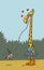 Mouse bungee jumps from Giraffe\'s neck