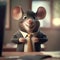 Mouse Businessman Frame In Office. Generative AI