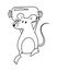 A Mouse Carrying Hot Dog Colorless