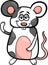 Mouse character cartoon illustration