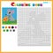 Mouse with cheese. Color by numbers. Coloring book for kids. Colorful Puzzle Game for Children with answer