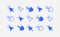 Mouse cursor arrows and hands icon set
