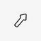 Mouse cursor icon in line design style. Usage for click button, pointer web UI design