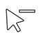 Mouse Cursor Minus Icon Vector