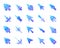 Mouse Cursor simple gradient icons vector set