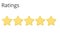 Mouse Cursor Slides Over And Clicks 5 Star Rating. Device Screen View of Cursor Clicking Excellent Review Online. Viewpoint