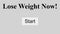 Mouse Cursor Slides Over And Clicks Start To Lose Weight Now on Web Page. Device Screen View of Cursor Clicking Weight loss Starti