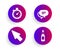Mouse cursor, Text message and Timer icons set. Beer sign. Click arrow, Chat bubble, Stopwatch gadget. Vector