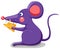 Mouse eating cheese