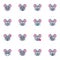Mouse emoji collection, flat icons set