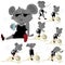 Mouse Exercise Cartoon Collection