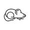 Mouse experiment line icon, concept sign, outline vector illustration, linear symbol.