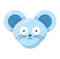 Mouse face indifferent emoticon sticker