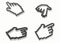 Mouse hand cursor collection - hollow