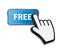 Mouse hand cursor on FREE button vector