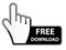 Mouse hand cursor on free download button vector
