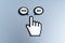 Mouse Hand Cursor with Yes and No Icons for Selection